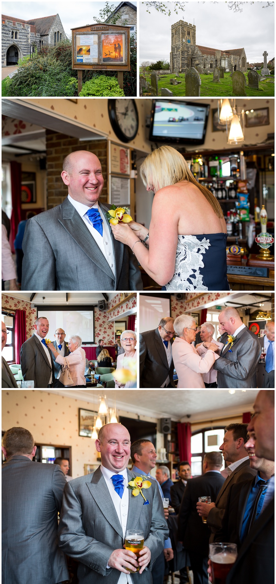 wedding St Helen's Church in Cliffe